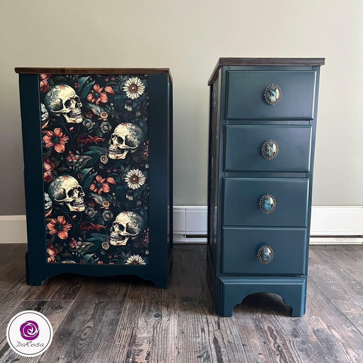 Skull and Flowers Nightstands