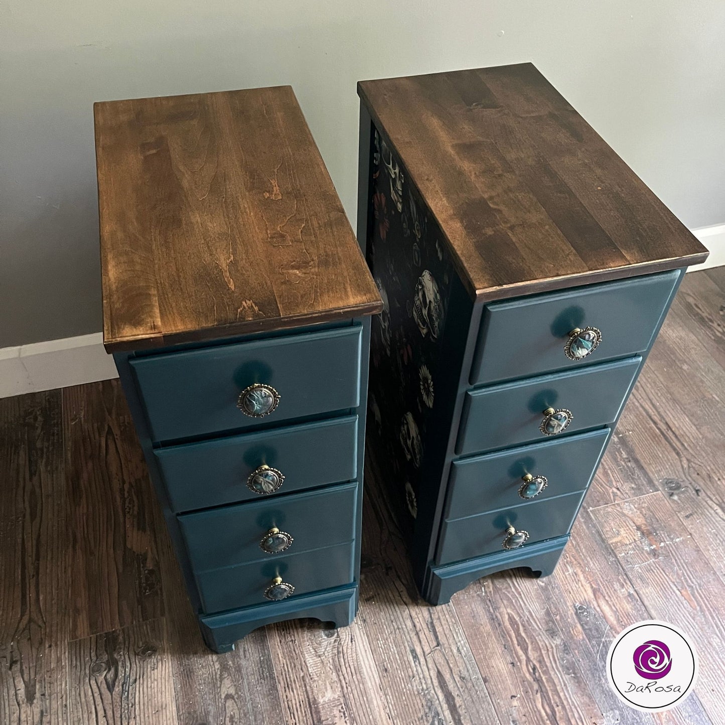 Skull and Flowers Nightstands