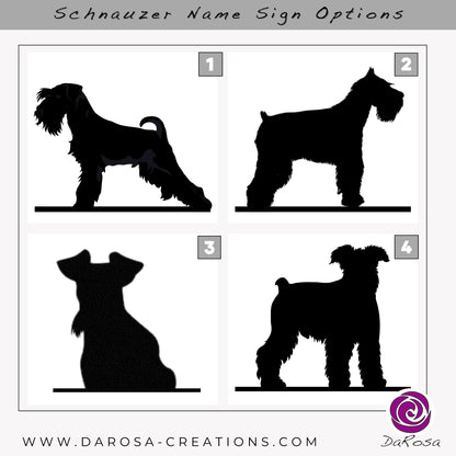 Personalized Schnauzer Name Standing Sign