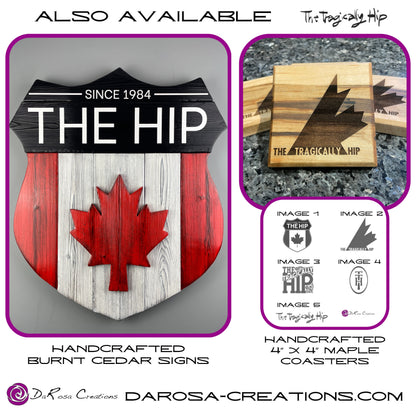 The Tragically HIP 40th Anniversary Slate Coaters Set of 4