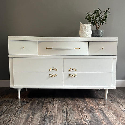MCM Refinished White dresser