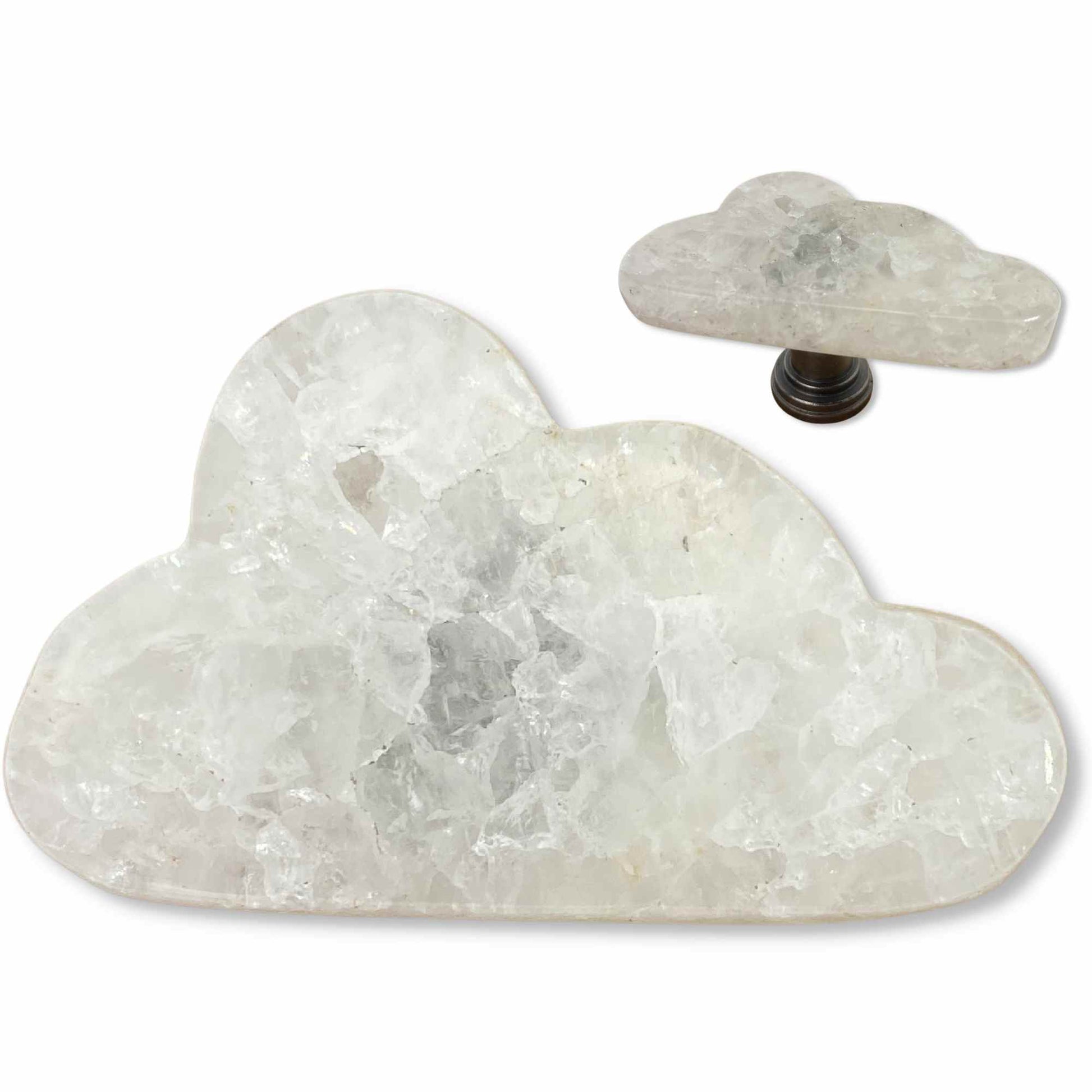 Cloud Shaped Drawer Knob made of white quartz
