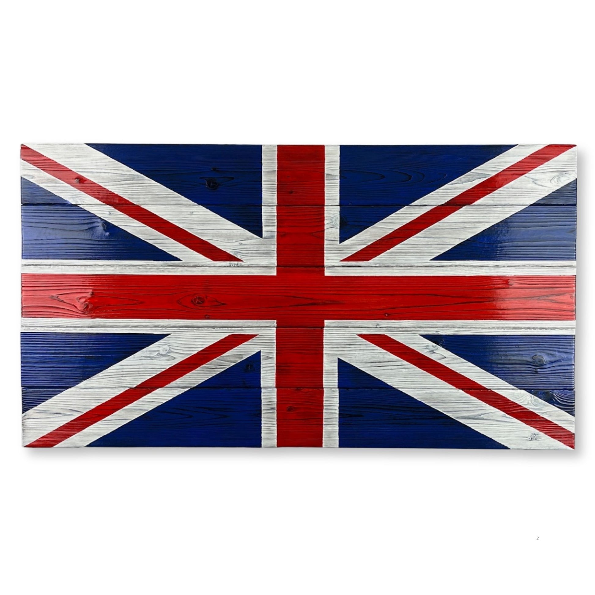 brittish union jack wood flag burtn cedar