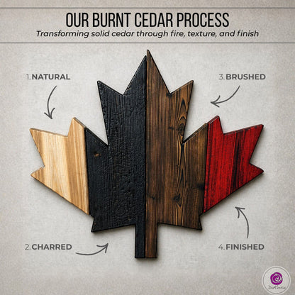 UK Wood Flag – British Union Jack Burnt Cedar Wall Decor