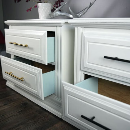 Set of 2 Chunky White Nightstands