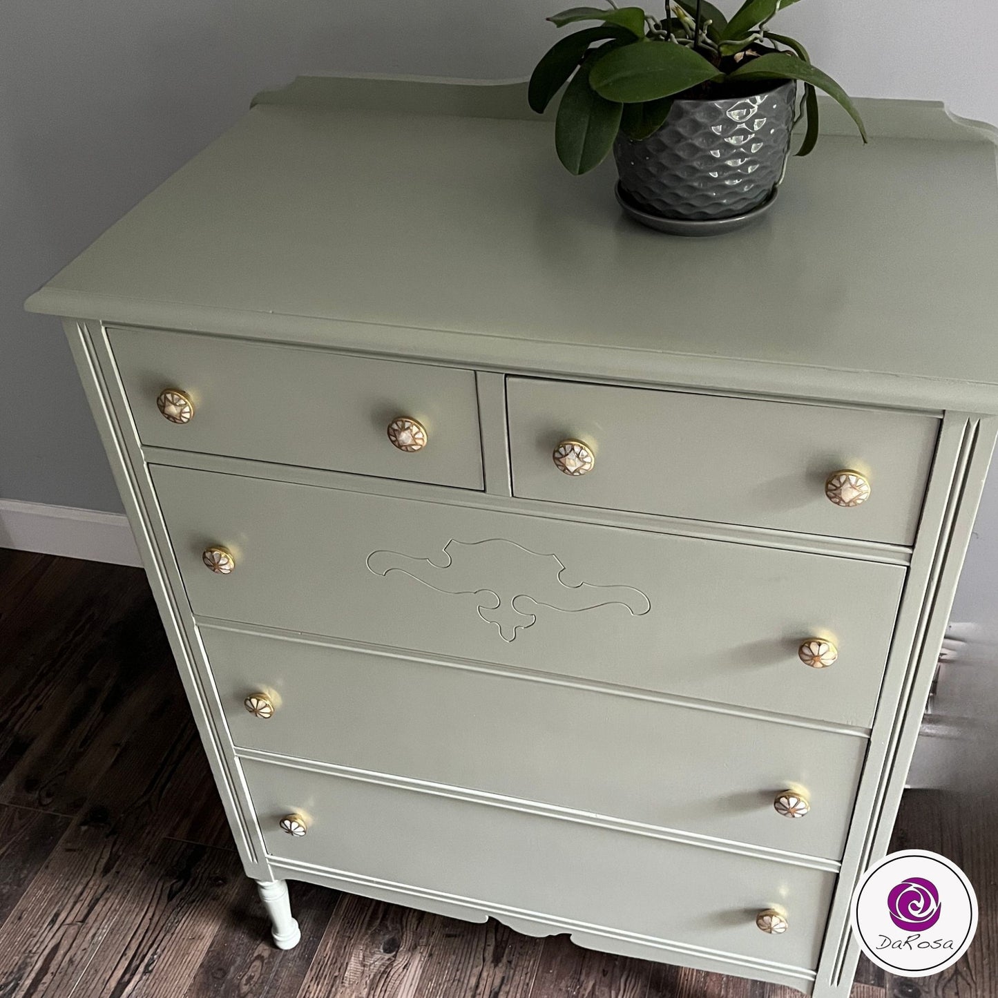Sage Green Tall Dresser