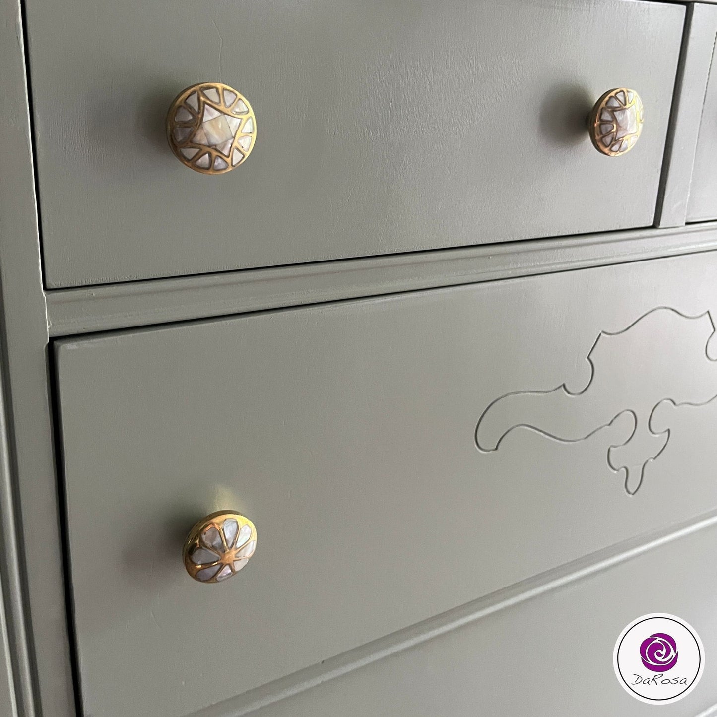 Sage Green Tall Dresser