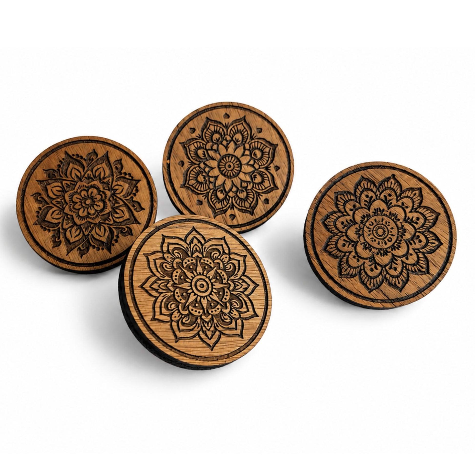Mandala Drawer Knob – Walnut Cabinet Hardware
