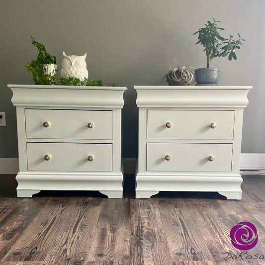 Set of 2 Oversized Nightstands with Hidden Drawer