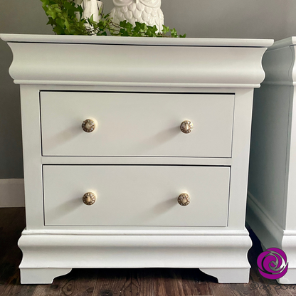 Set of 2 Oversized Nightstands with Hidden Drawer