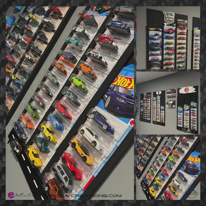 Toy Car Display Shelf 1/64 for HotWheels " Mainline " Blister Packs