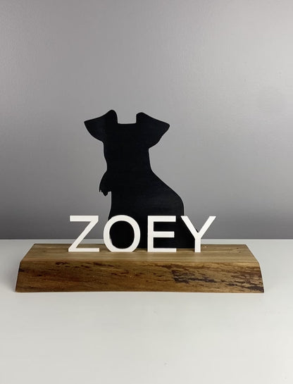 Personalized Schnauzer Name Standing Sign