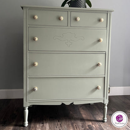 Sage Green Tall Dresser