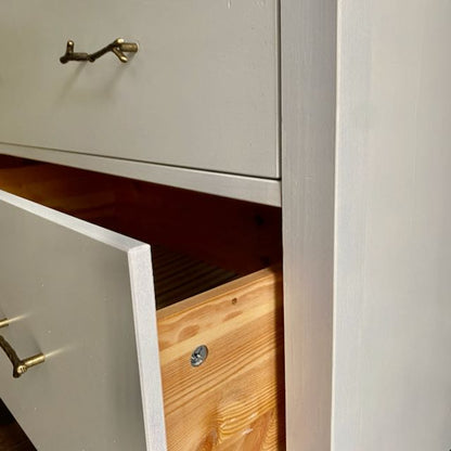 White Dresser With Engraved Horses