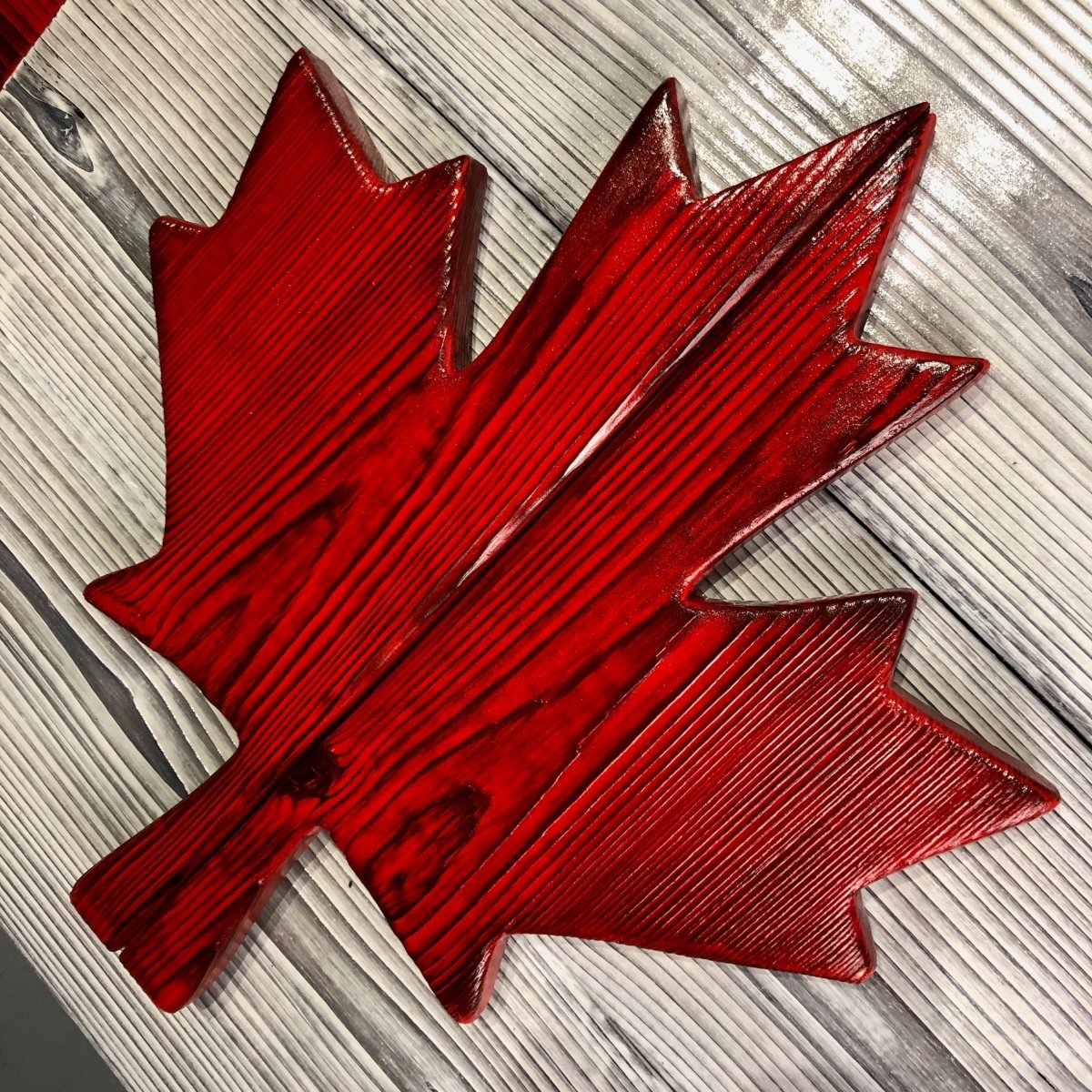 15.5 x 30" Canadian Flag in Burnt Cedar - DaRosa Creations