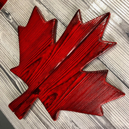 15.5 x 30" Canadian Flag in Burnt Cedar - DaRosa Creations