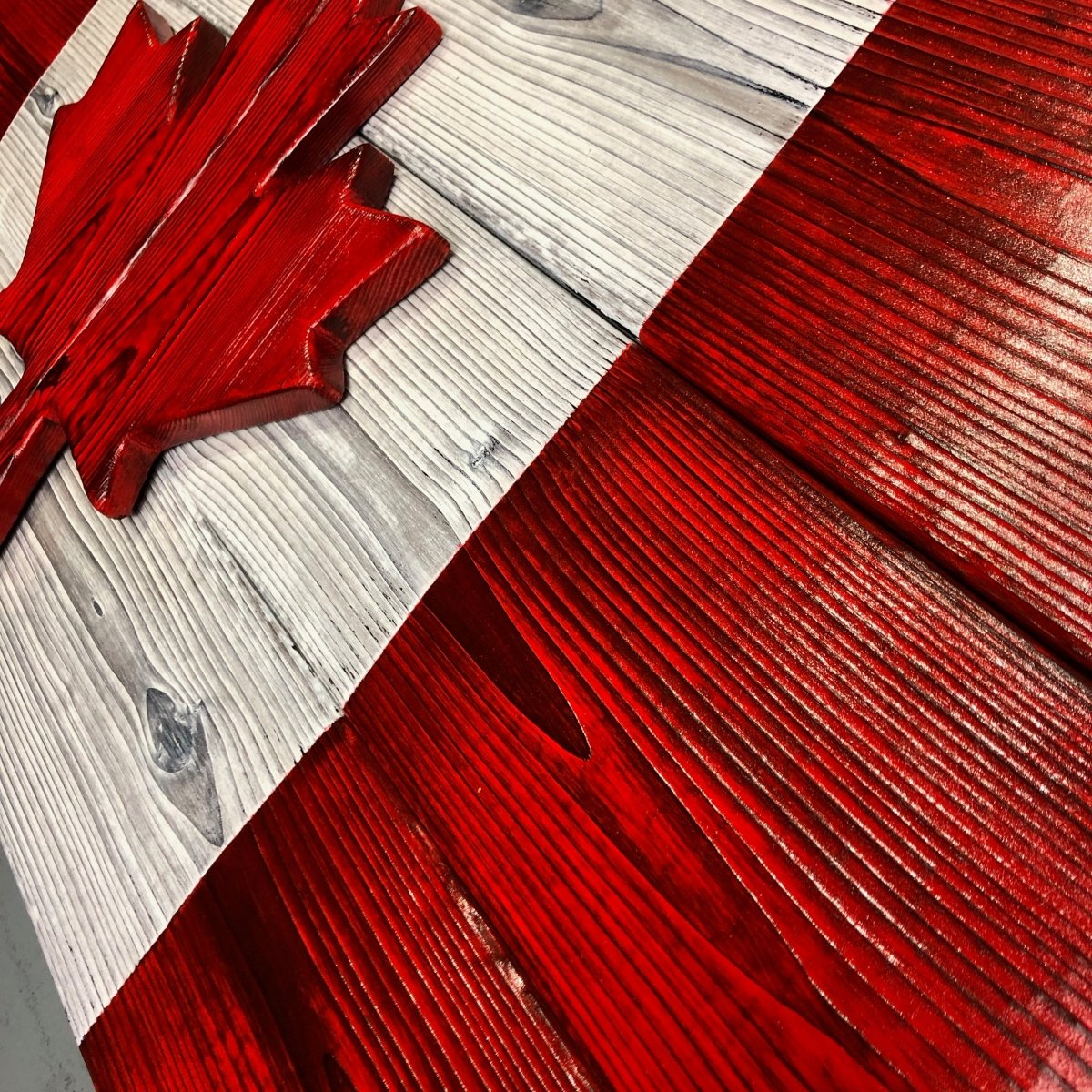 15.5 x 30" Canadian Flag in Burnt Cedar - DaRosa Creations