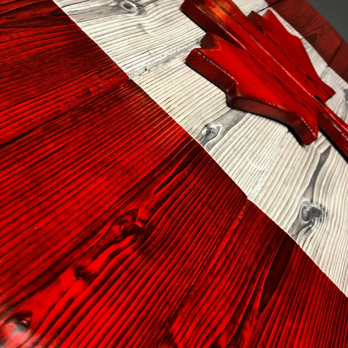 15.5 x 30" Canadian Flag in Burnt Cedar - DaRosa Creations