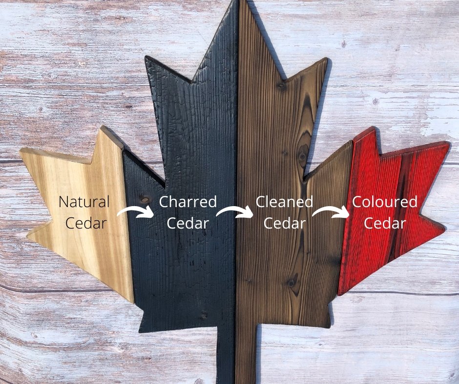 15.5 x 30" Canadian Flag in Burnt Cedar - DaRosa Creations