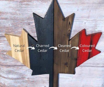 15.5 x 30" Canadian Flag in Burnt Cedar - DaRosa Creations