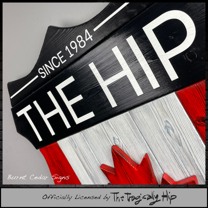 The Tragically Hip Burnt Cedar Wooden Sign - Licensed - Free Shipping