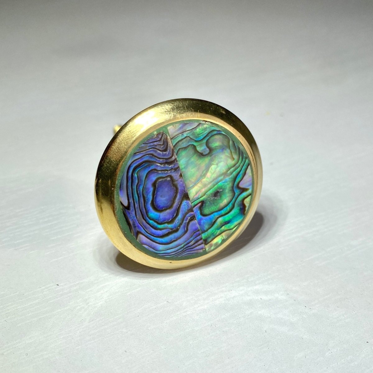 Abalone Round Drawer Knob - DaRosa Creations