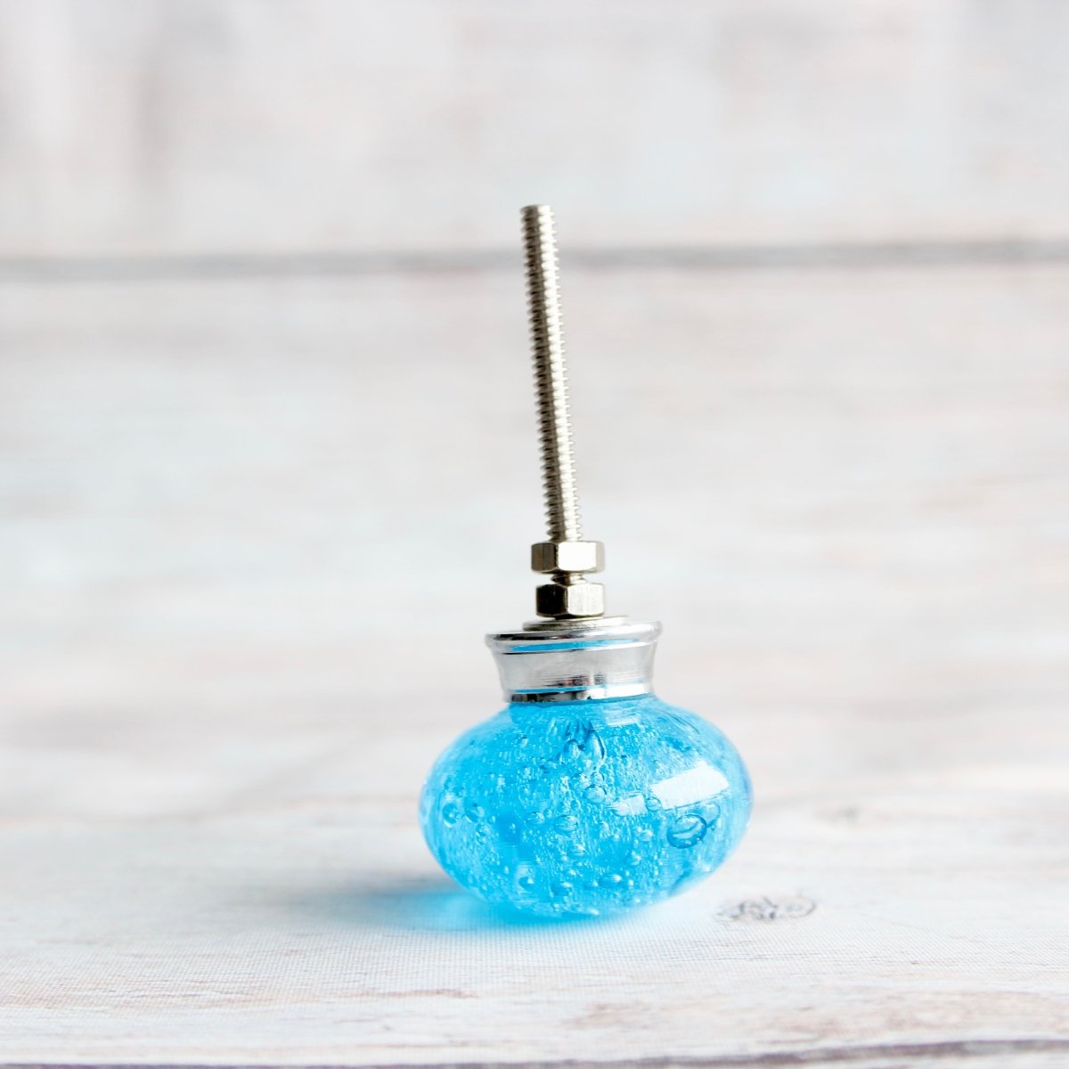 Azure Blue Glass Bubble Knobs - DaRosa Creations