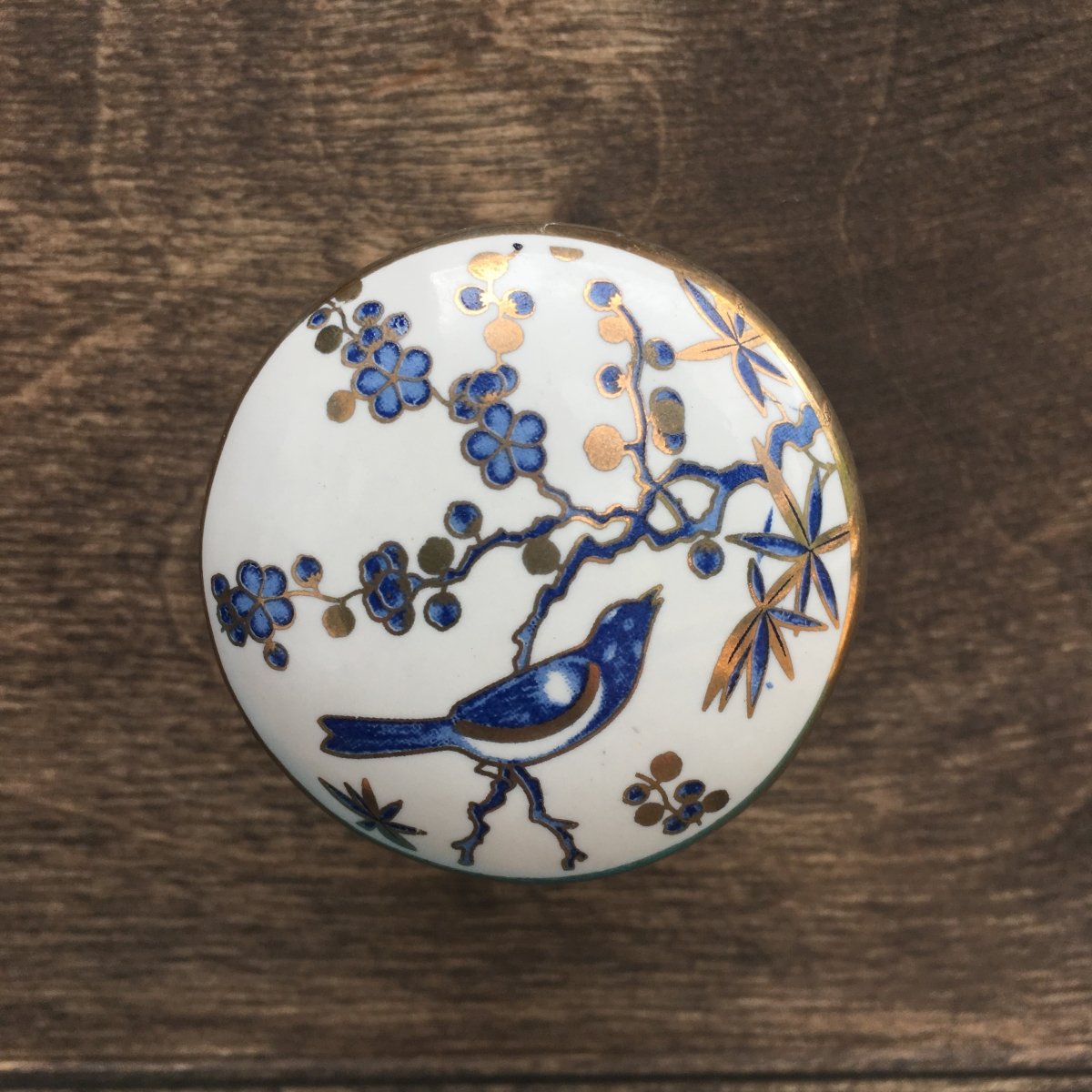 Blue Blossom and Bird Knob - DaRosa Creations