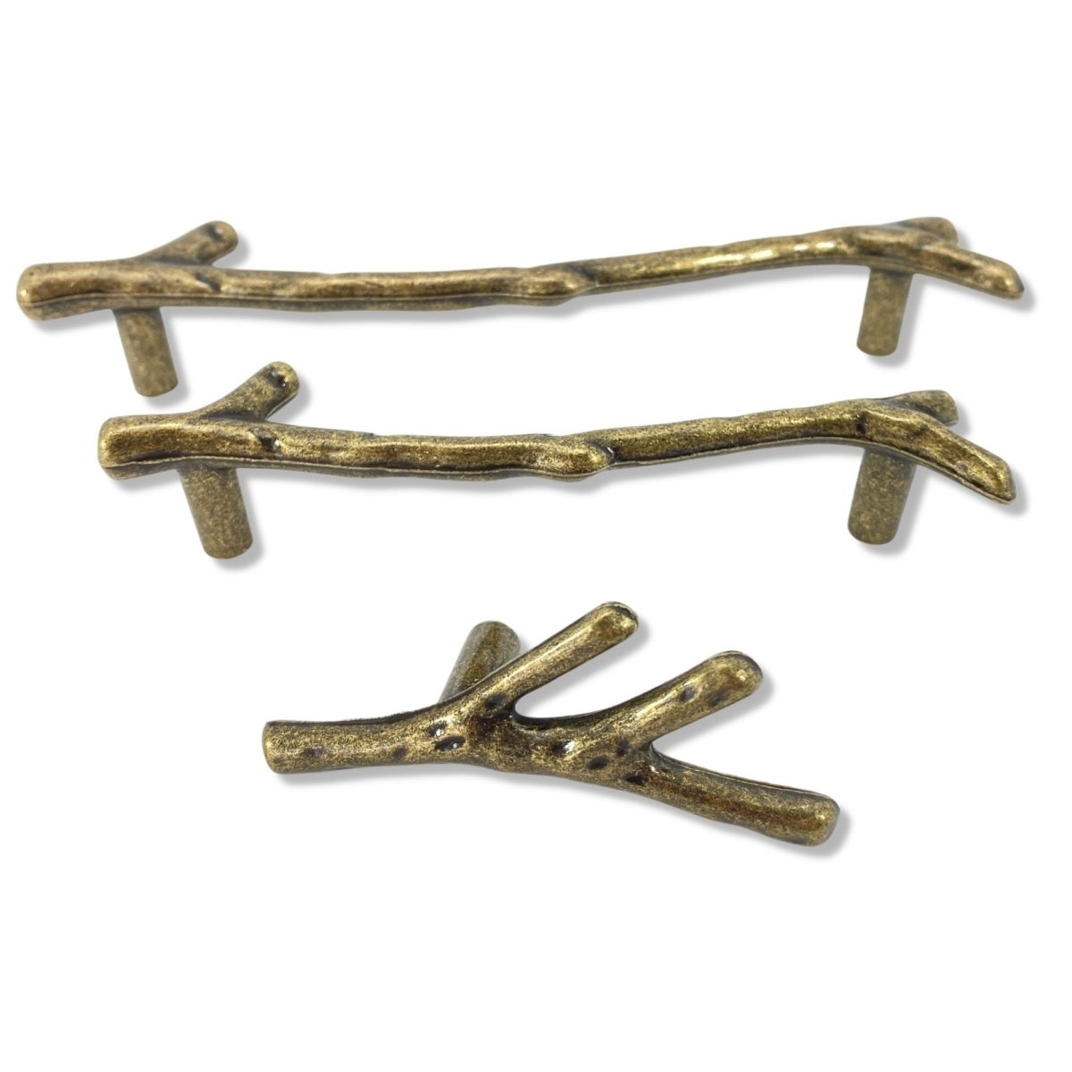 Branch Drawer Knobs and Pulls in Brass - DaRosa Creations