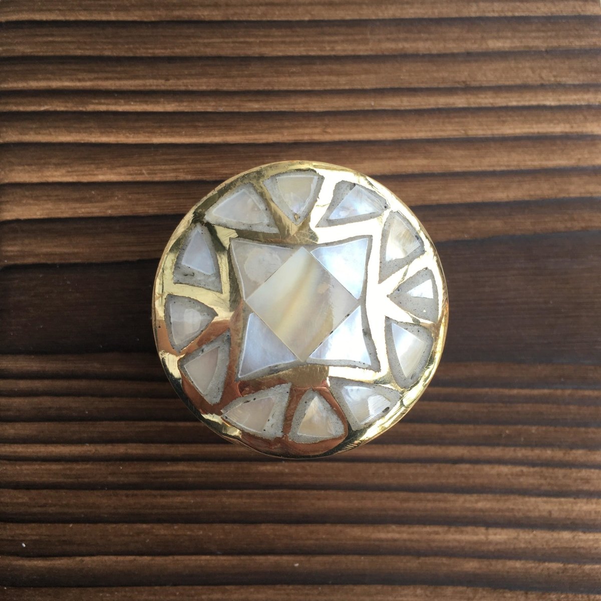 Brass Mother of Pearl Knob - DaRosa Creations