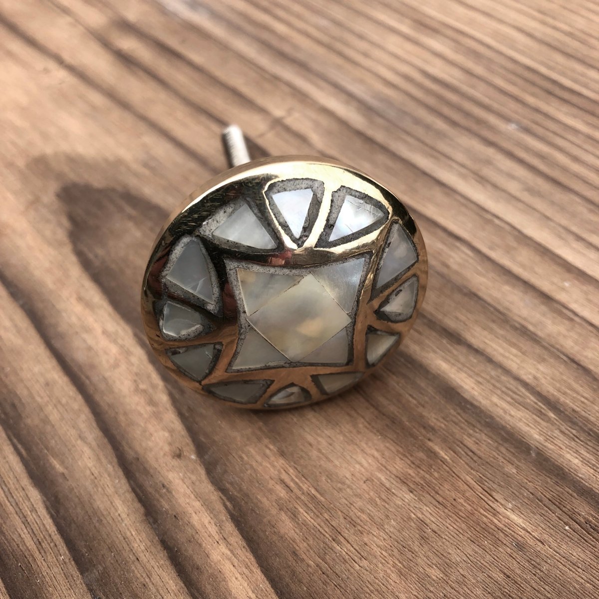 Brass Mother of Pearl Knob - DaRosa Creations