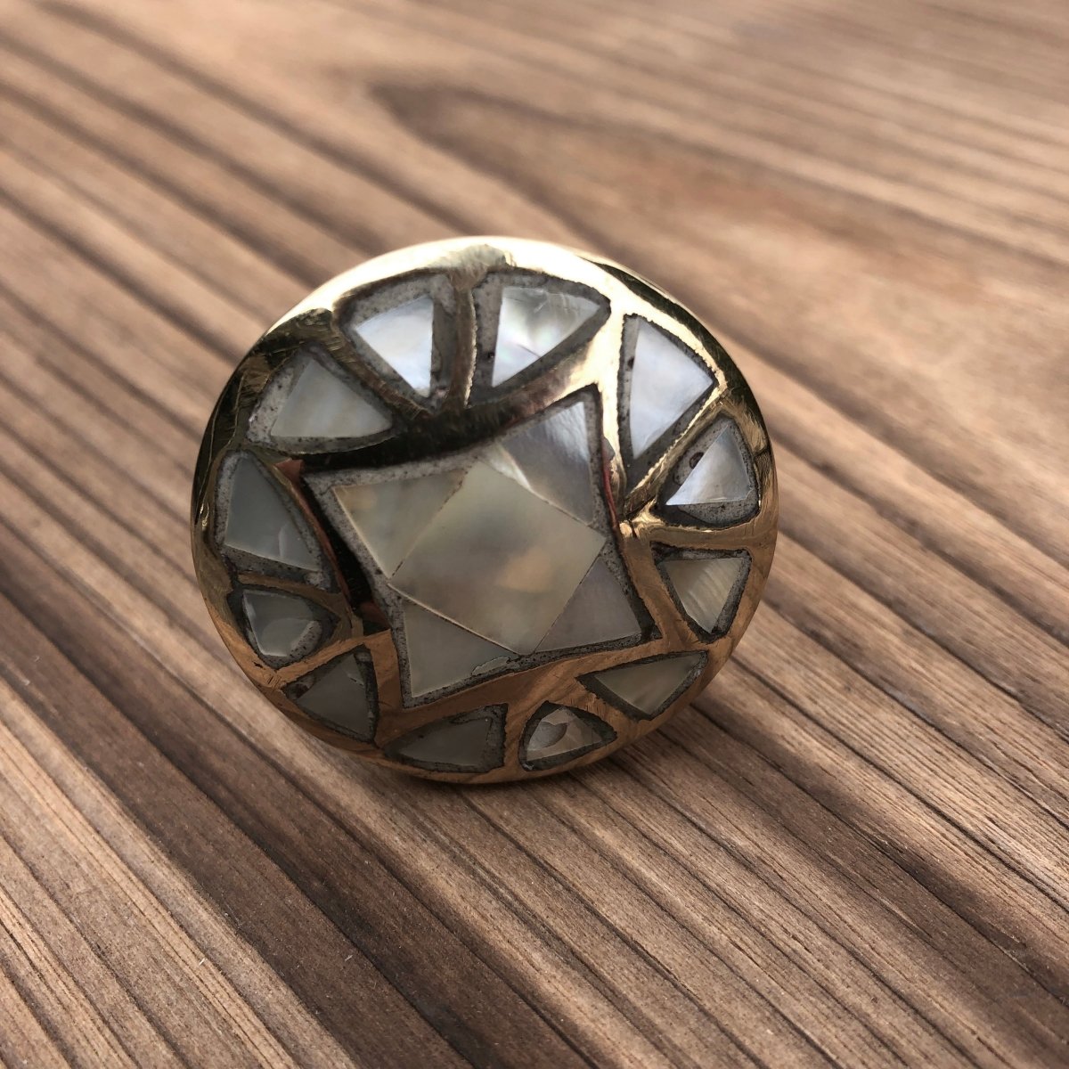 Brass Mother of Pearl Knob - DaRosa Creations