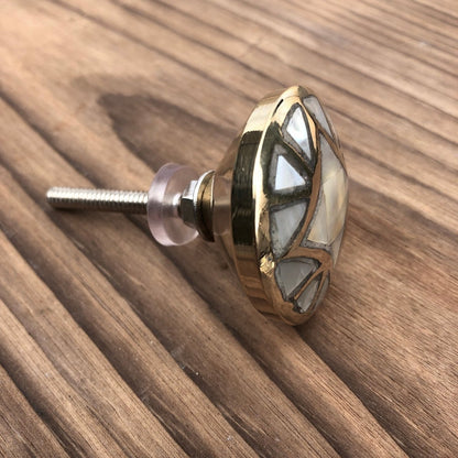 Brass Mother of Pearl Knob - DaRosa Creations