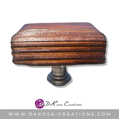 Burnt Cedar Drawer Cabinet Knobs Made with Burnt Cedar - DaRosa Creations