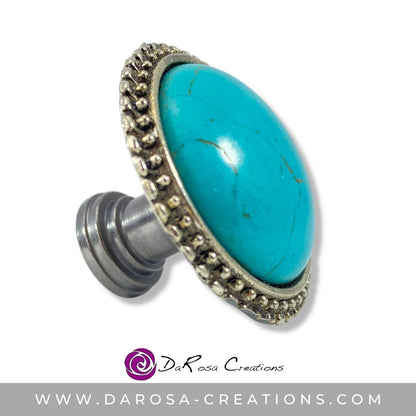 Cabinet Knobs with Turquoise Center - DaRosa Creations