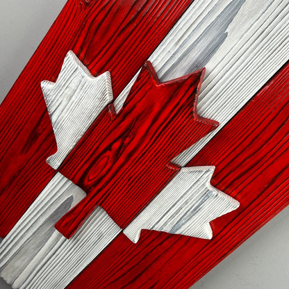 Canadian Maple Leaf Burnt Cedar Sign - DaRosa Creations