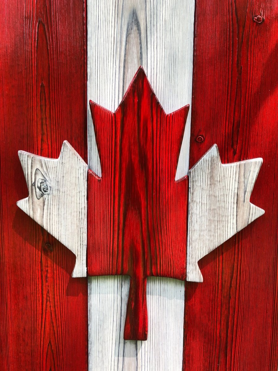 Canadian Maple Leaf Burnt Cedar Sign - DaRosa Creations