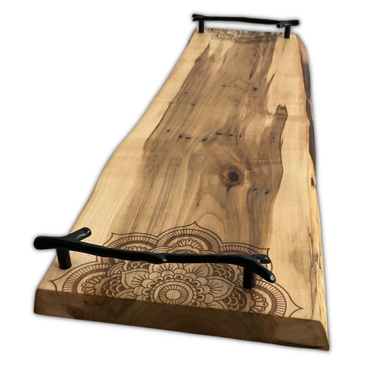Charcuterie Board with engraved Mandala - DaRosa Creations