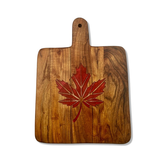 Charcuterie / Cutting Board with Canadian Maple Leaf - DaRosa Creations