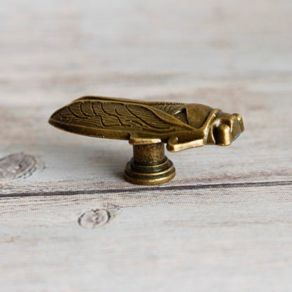 Cicada Knob in Antique Brass - DaRosa Creations