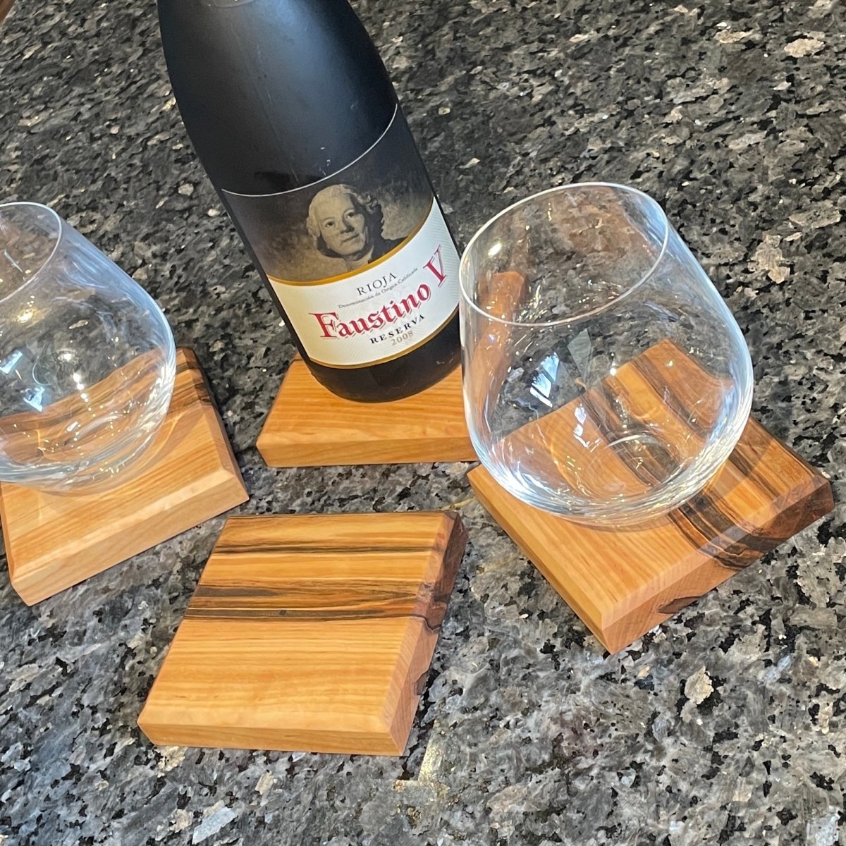 Coasters SET of 4 Wood Drink Coasters Ambrosia Maple - DaRosa Creations
