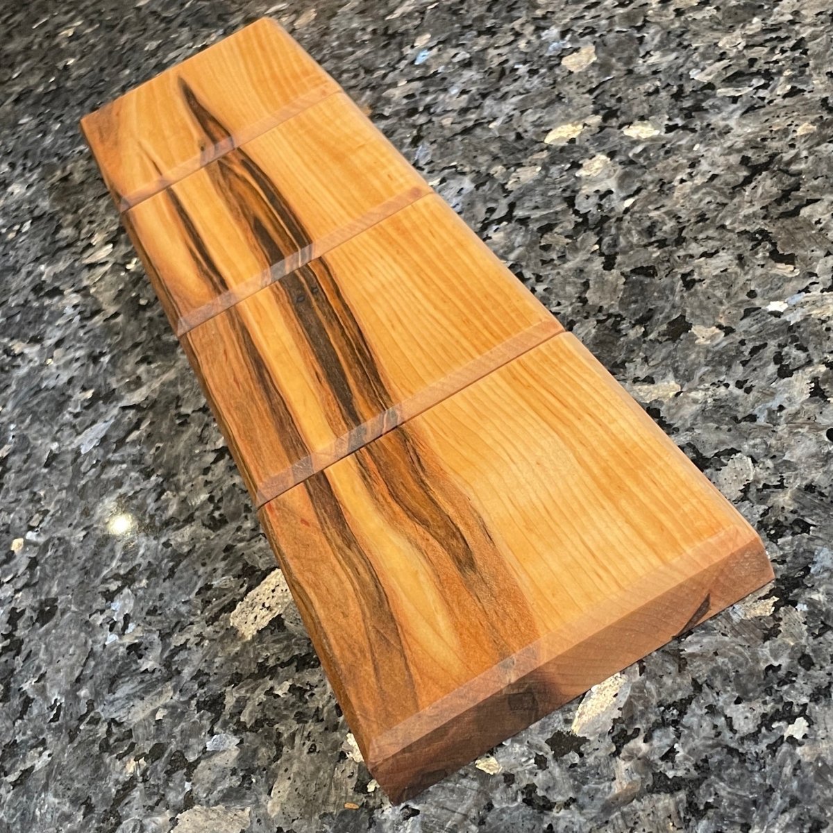Set of 4 wooden coasters made with Ambrosia Maple. Beveleded edges