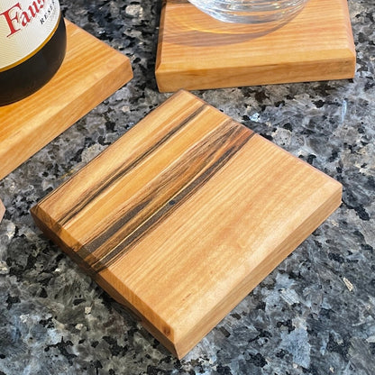 Coasters SET of 4 Wood Drink Coasters Ambrosia Maple - DaRosa Creations