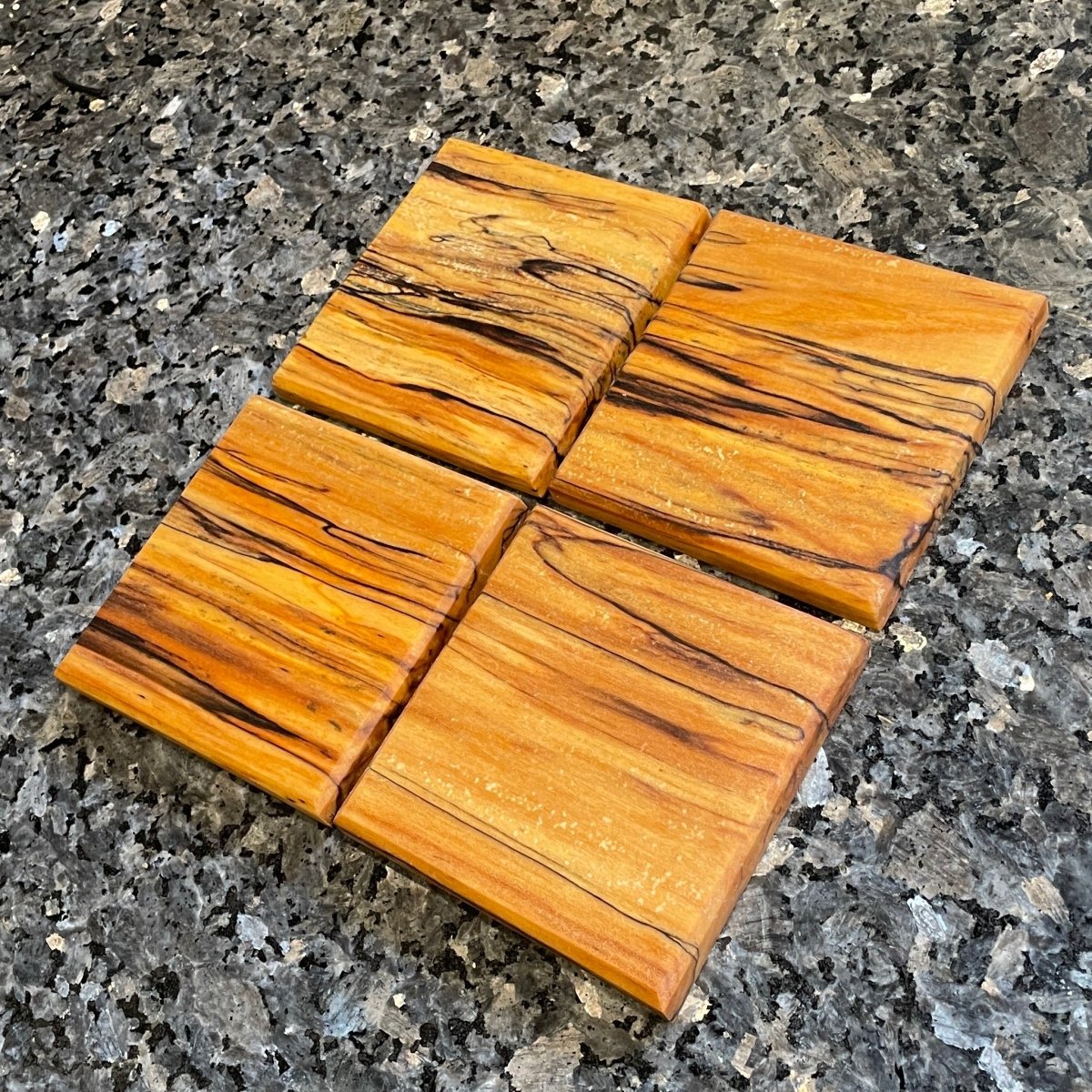 Coasters SET of 4 Wood Drink Coasters Spalted Maple - DaRosa Creations