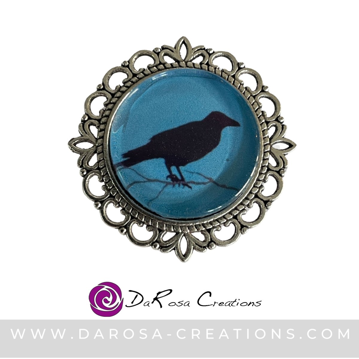 Crow Raven Knob in Silver - DaRosa Creations