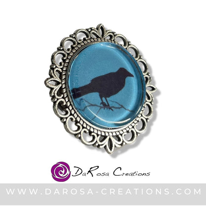 Crow Raven Knob in Silver - DaRosa Creations