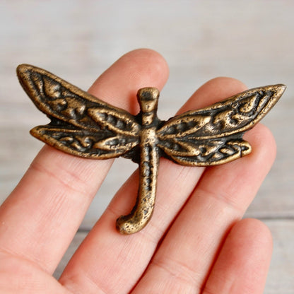 Dragonfly Knob in Antique Brass - DaRosa Creations