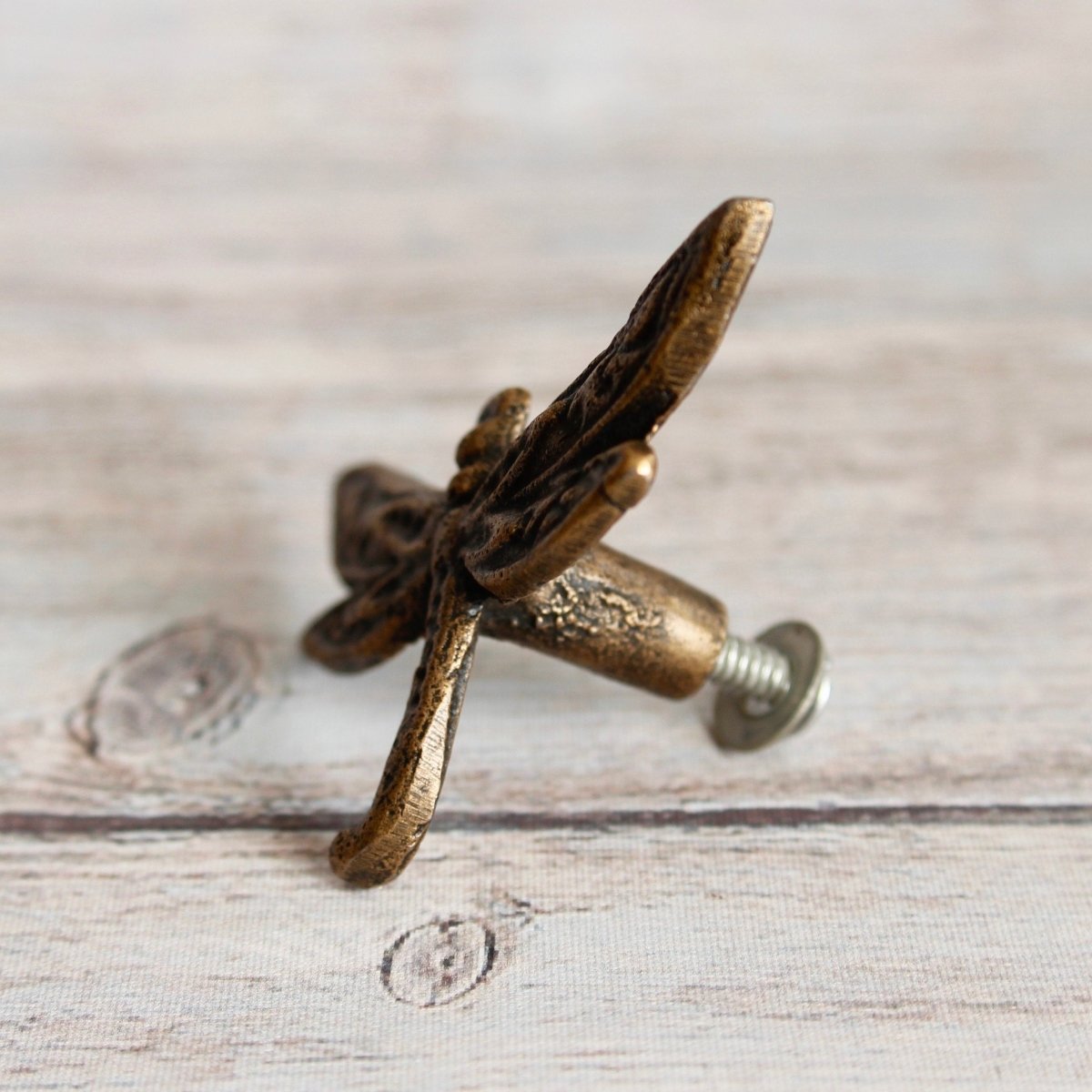 Dragonfly Knob in Antique Brass - DaRosa Creations