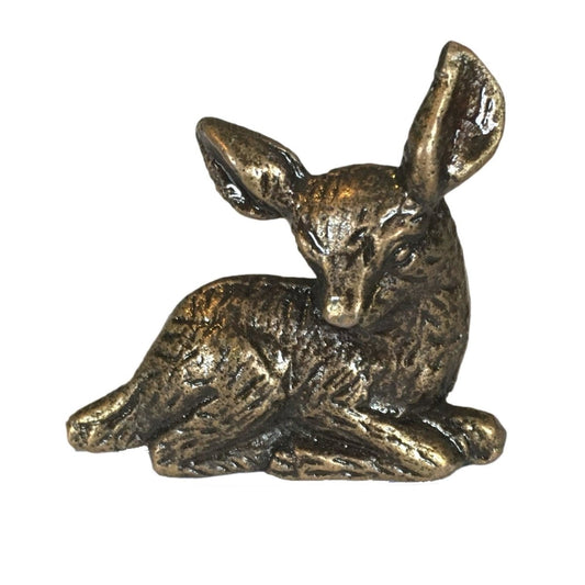 Drawer Knob Fawn in Antique Brass - DaRosa Creations