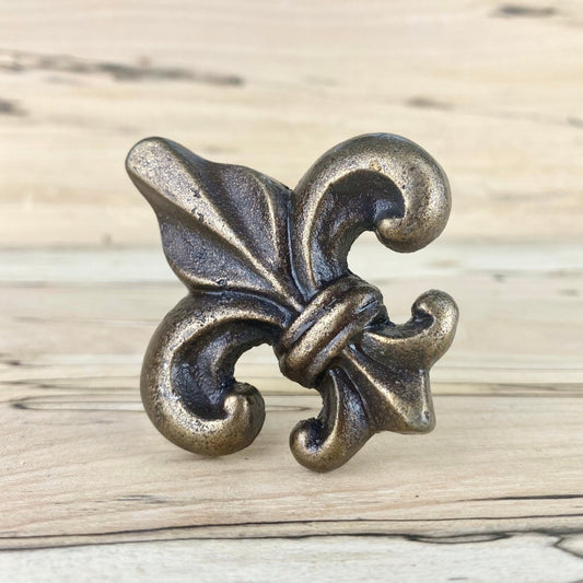Fleur de Lis Drawer Knob in Bronze - DaRosa Creations